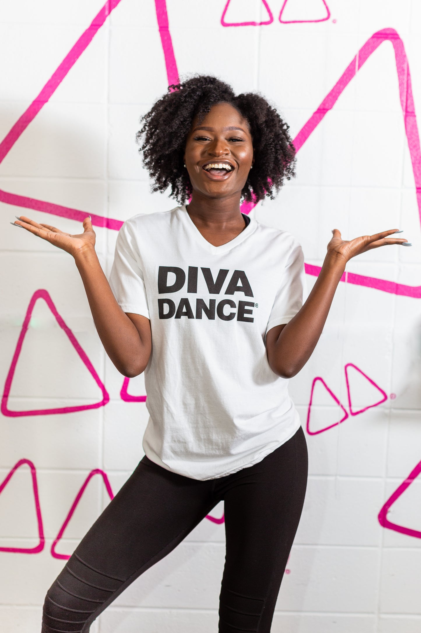 DivaDance V-Neck Tee (Black or White)