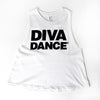 DivaDance Racerback Cropped Tank (White & Black)