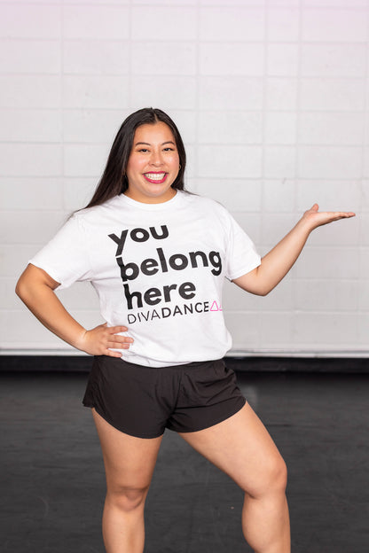 DivaDance "You Belong Here" Staff Tee (White)