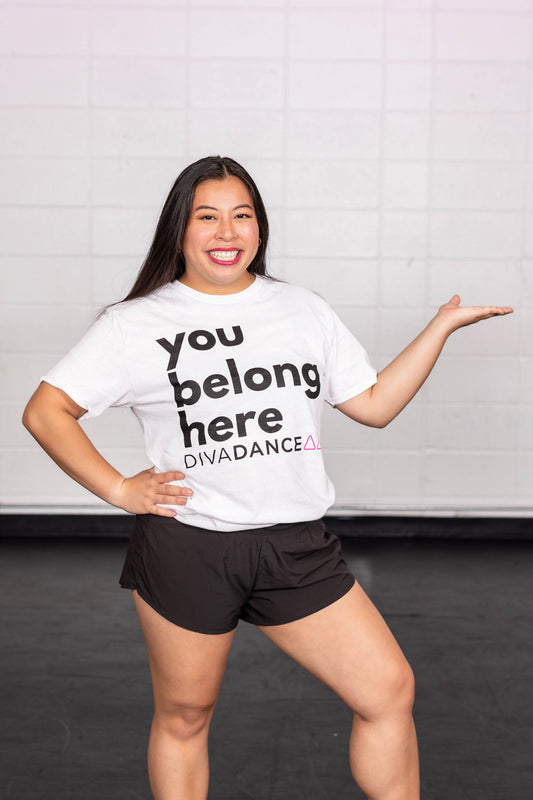 DivaDance "You Belong Here" Staff Tee (White)