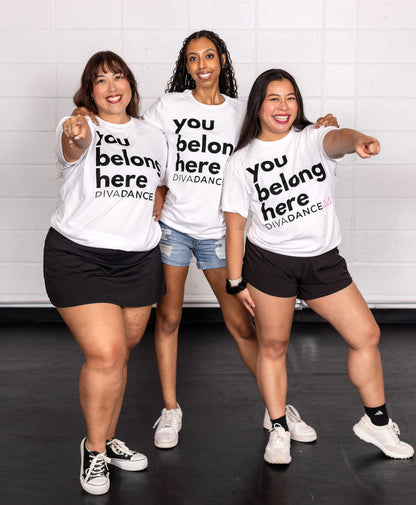 DivaDance "You Belong Here" Staff Tee (White)