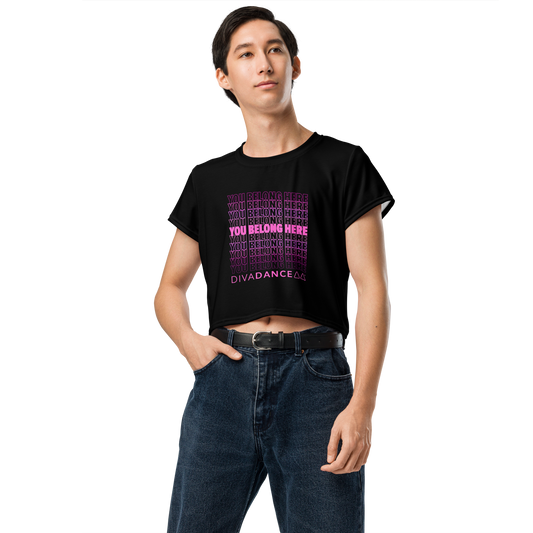 You Belong Here Crop Tee